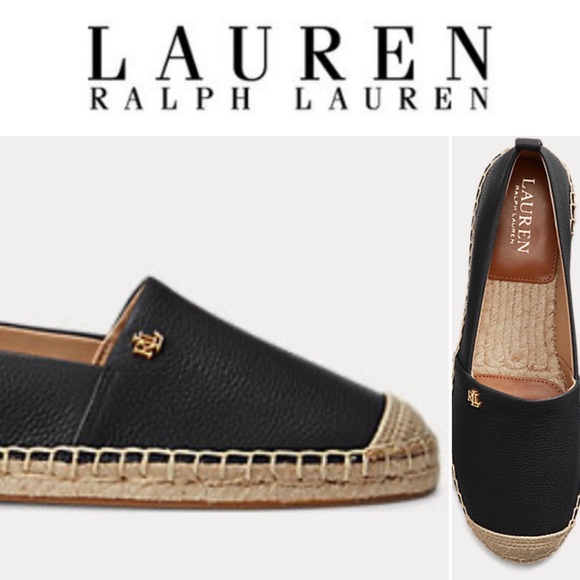 Lauren Ralph Lauren Shoes - Lauren Ralph Lauren Pebbled Leather Espadrilles